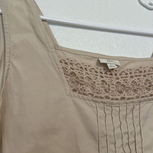 J. Jill Tank Top Crochet Pintuck Layer Transitional Womens Large Boho Beach - Picture 3 of 10